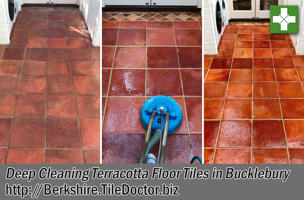 Dirty-Terracotta-Tiled-Floor-Before-After-Cleaning-Bucklebury-Berkshire