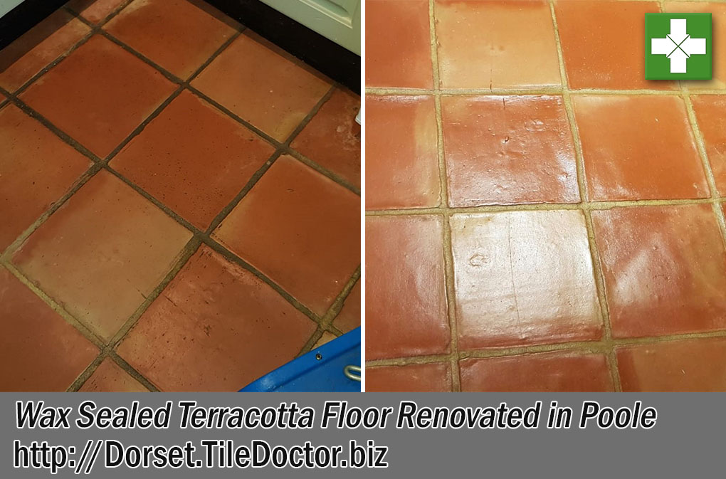 Terracotta Tile and Grout Deep Cleaned in Poole