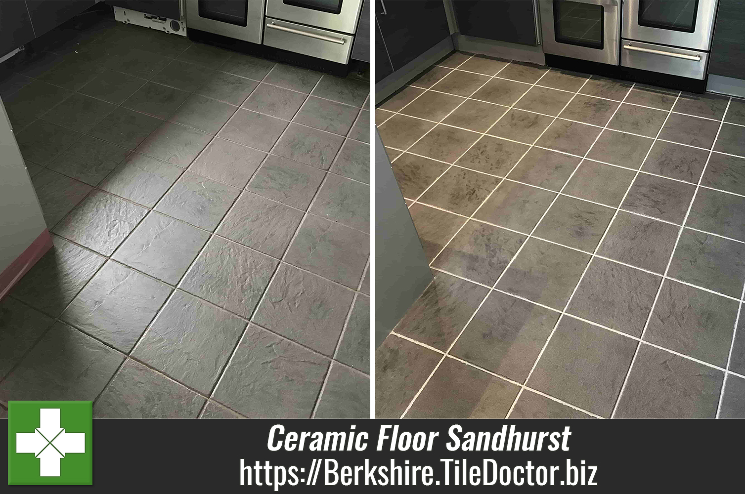 Removing Grout Haze from Ceramic Tile and Grout in a Sandhurst Kitchen