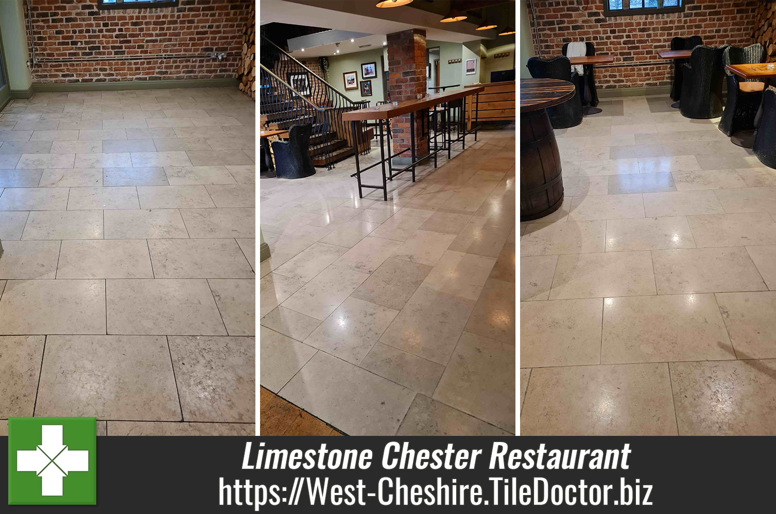 Renovating a Limestone Restaurant Floor in time for Reopening in Chester