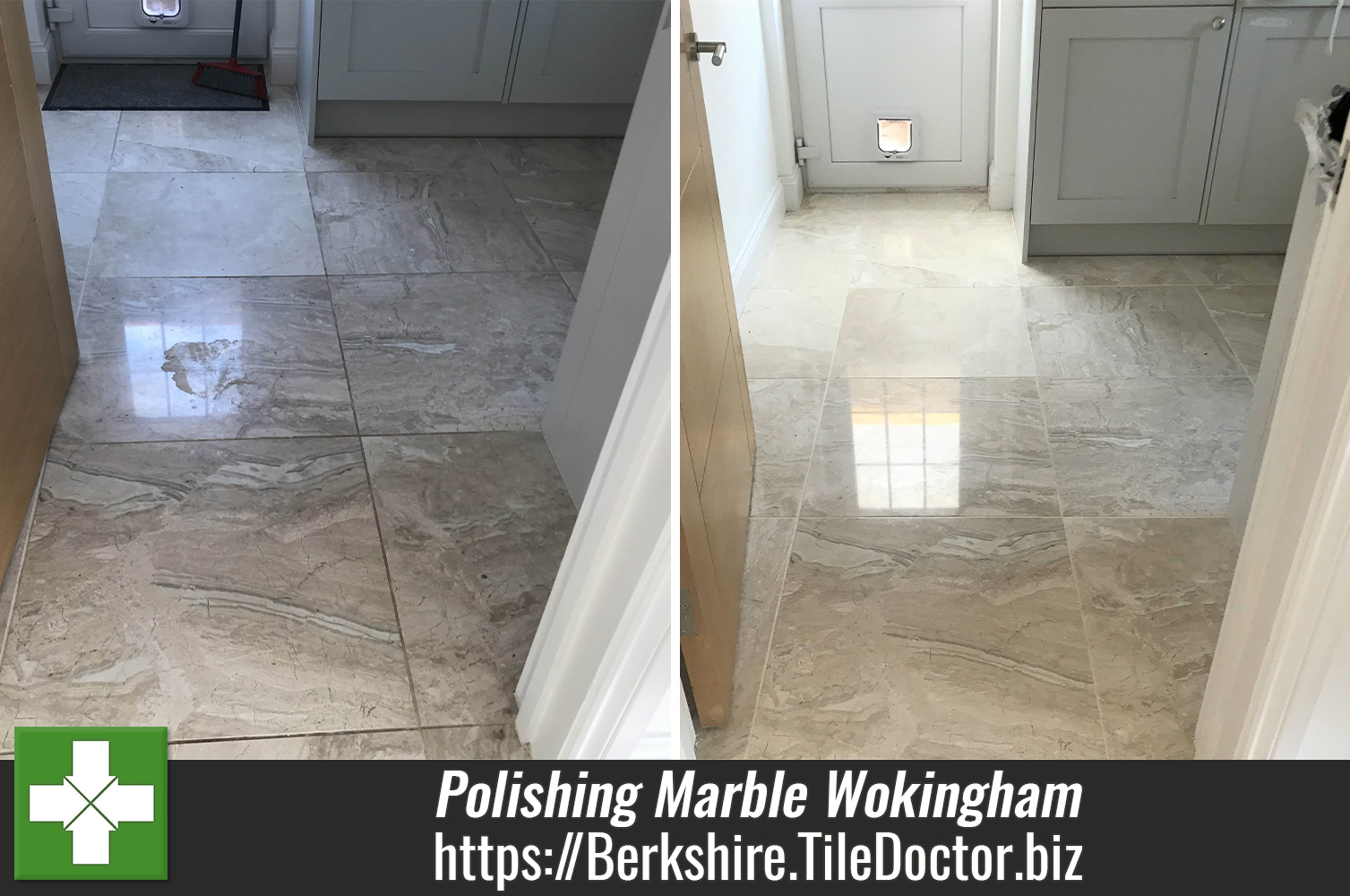 Marble Floor Repolished in Wokingham Show Home