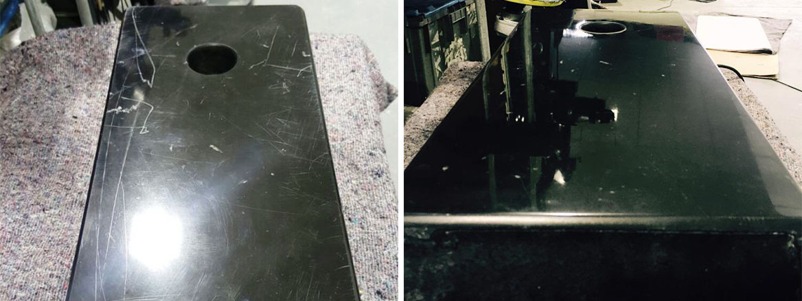 Scratched-Black-Marble-Lamp-Base-Before-After-Restoration-Fife