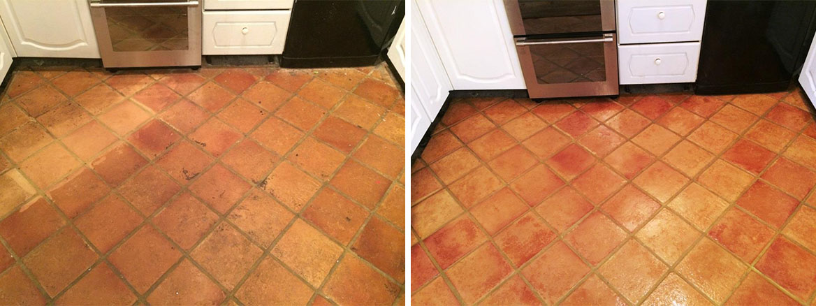 Cleaning & Sealing Terracotta Tiles in Osbourne St. Georges