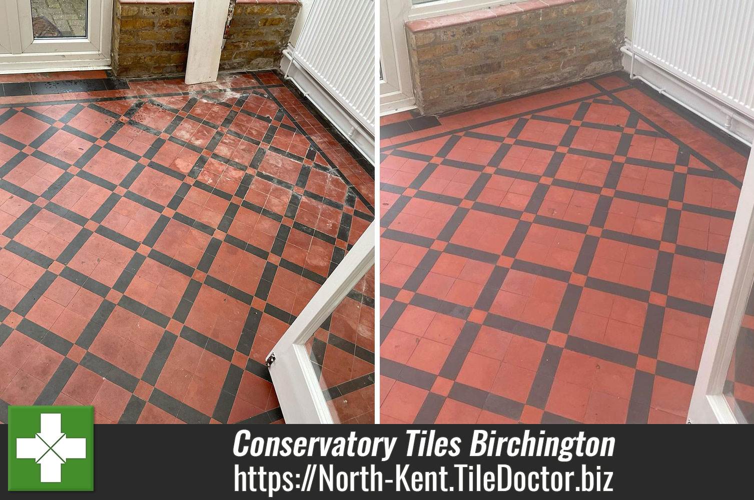 Renovating a Stained Edwardian Conservatory floor in Birchington-on-Sea