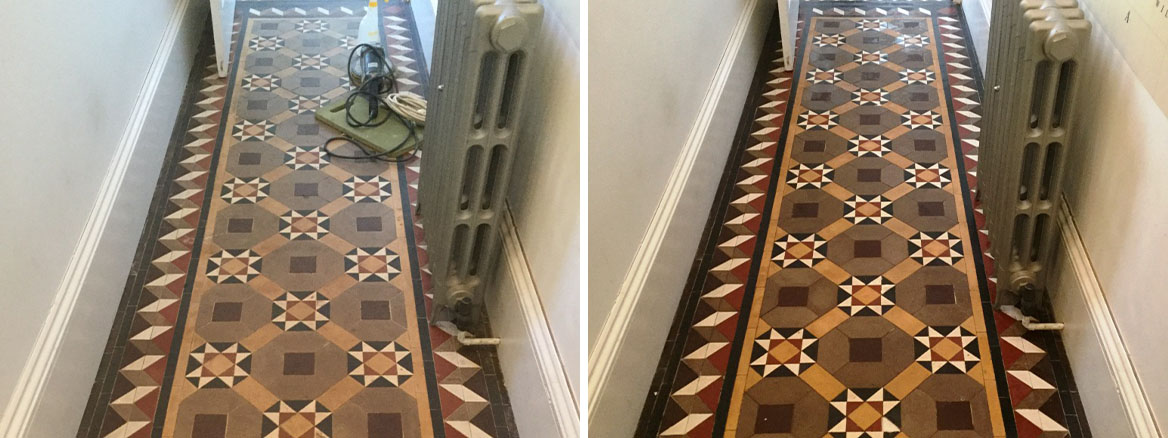 Victorian Tiled Hallway Deep Cleaned at The Embankment in Bedford