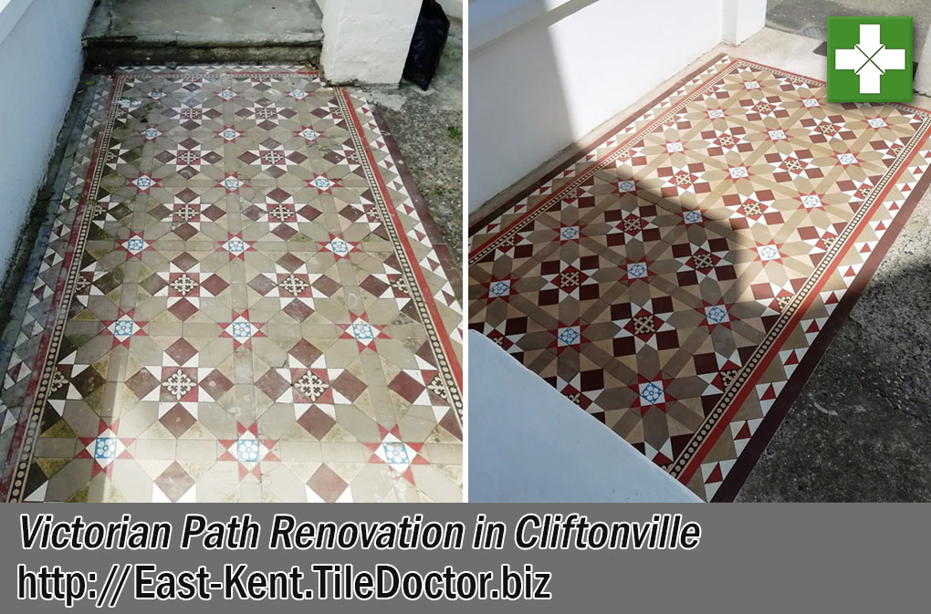 Victorian Tiles Path Restoration in Cliftonville, Margate