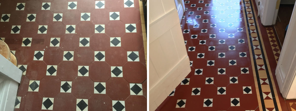Beautiful Victorian Tiled Hallway Repaired and Restored in Wyken