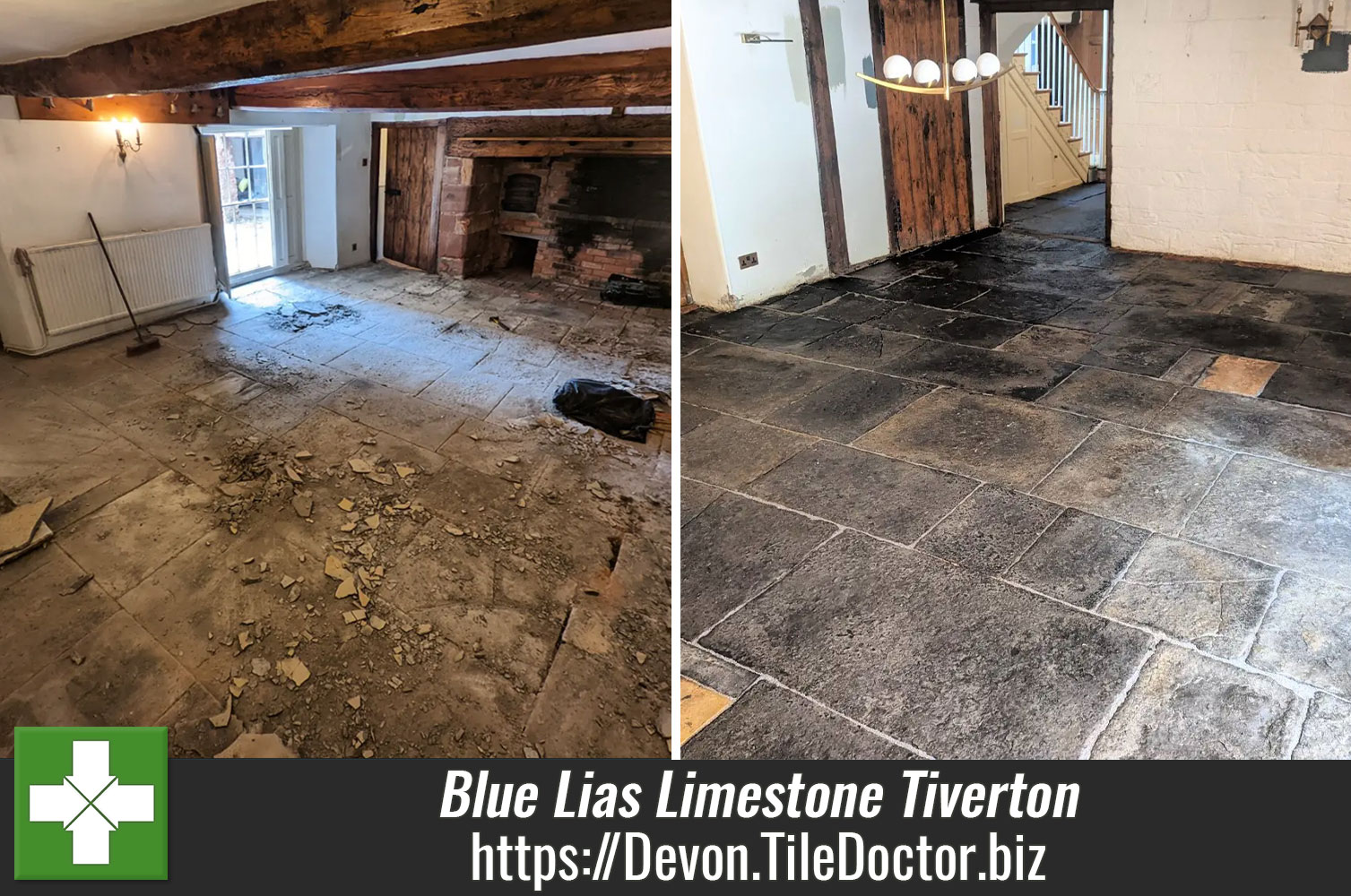 Full Restoration of a 15th Century Blue Lias Limestone Floor in Tiverton