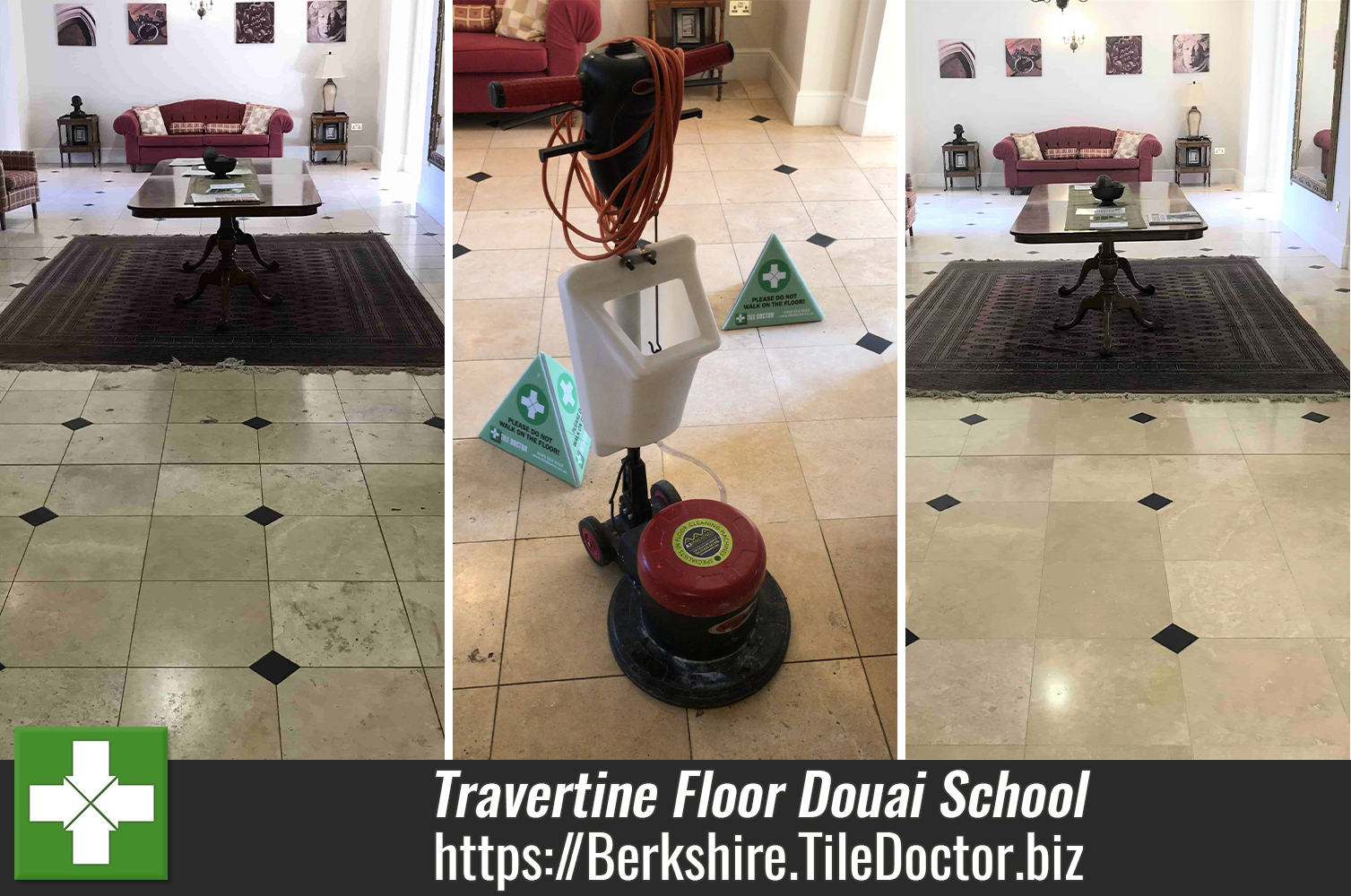 Douai-School-Travertine-Floor-Tile-Renovation-Upper-Woolhampton
