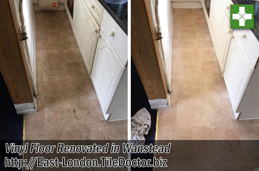 Cleaning a Very Dirty Vinyl Tiled Kitchen Floor in Wanstead E11