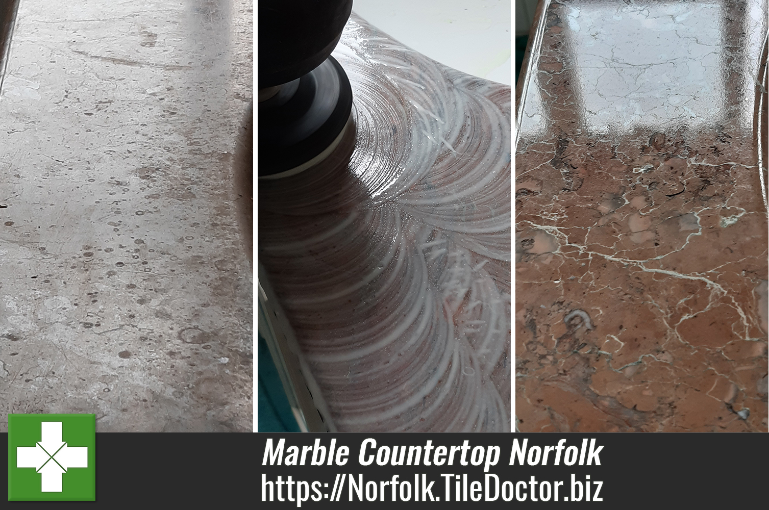 Renovating a Marble Handbasin Countertop in Swardeston
