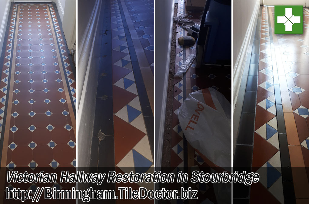 Renovating a Damaged Victorian Tiled Hallway Floor in Stourbridge