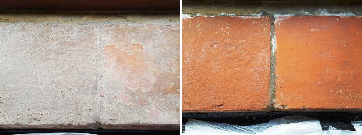 Catalan-Terracotta-Window-Sill-Sherburn-in-Elmet-Before-After-Cleaning