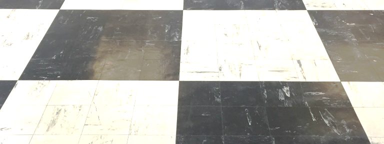 Deep Cleaning a Chequered Vinyl Floors in Oxford Catholic Church