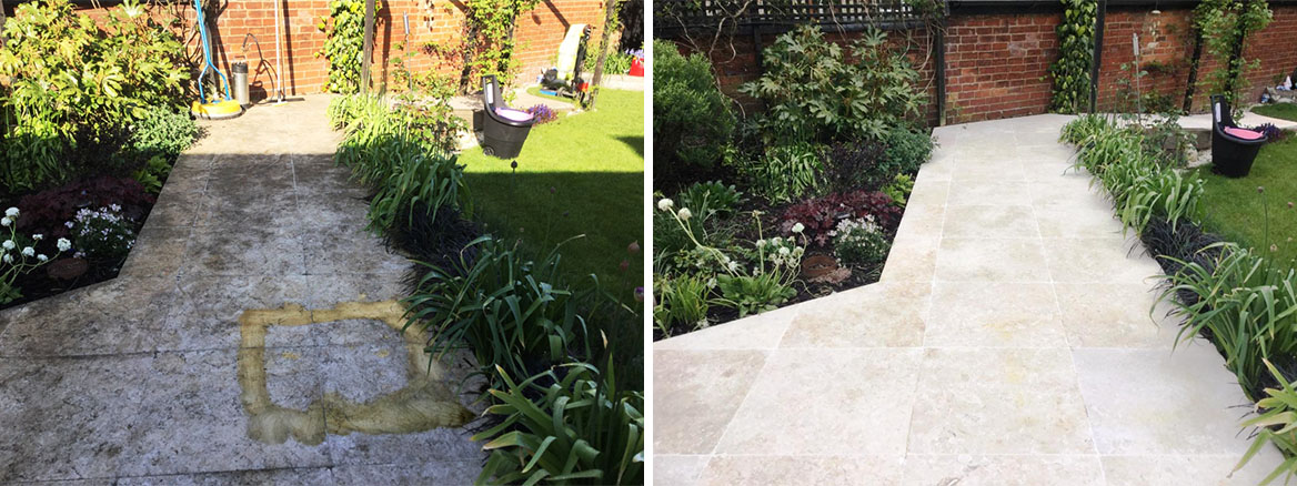 Neglected Egyptian Marble Patio Transformed in Bozeat