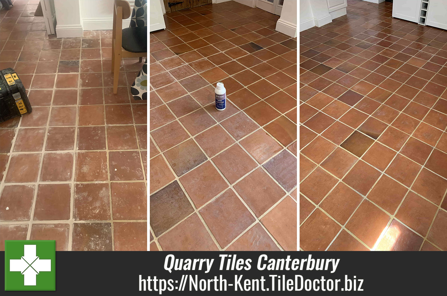 Getting Paint off a Quarry Tiled Floor with Remove and Go in Canterbury