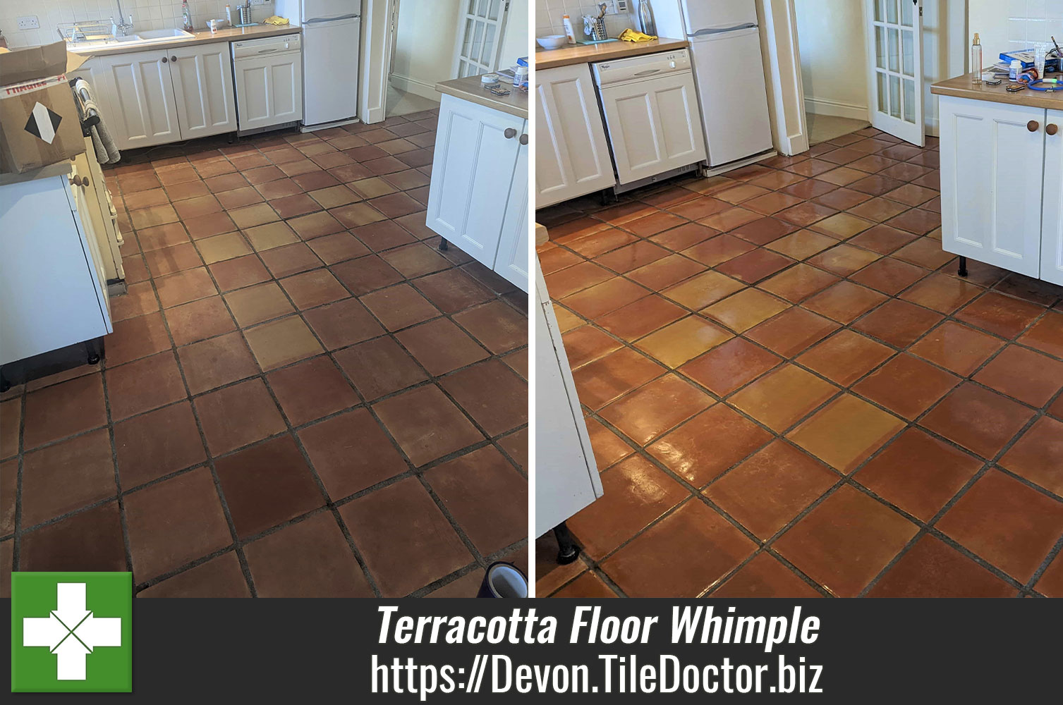 Replacing a Sealer on a Terracotta Tiled Kitchen Floors with Seal and Go near Exeter