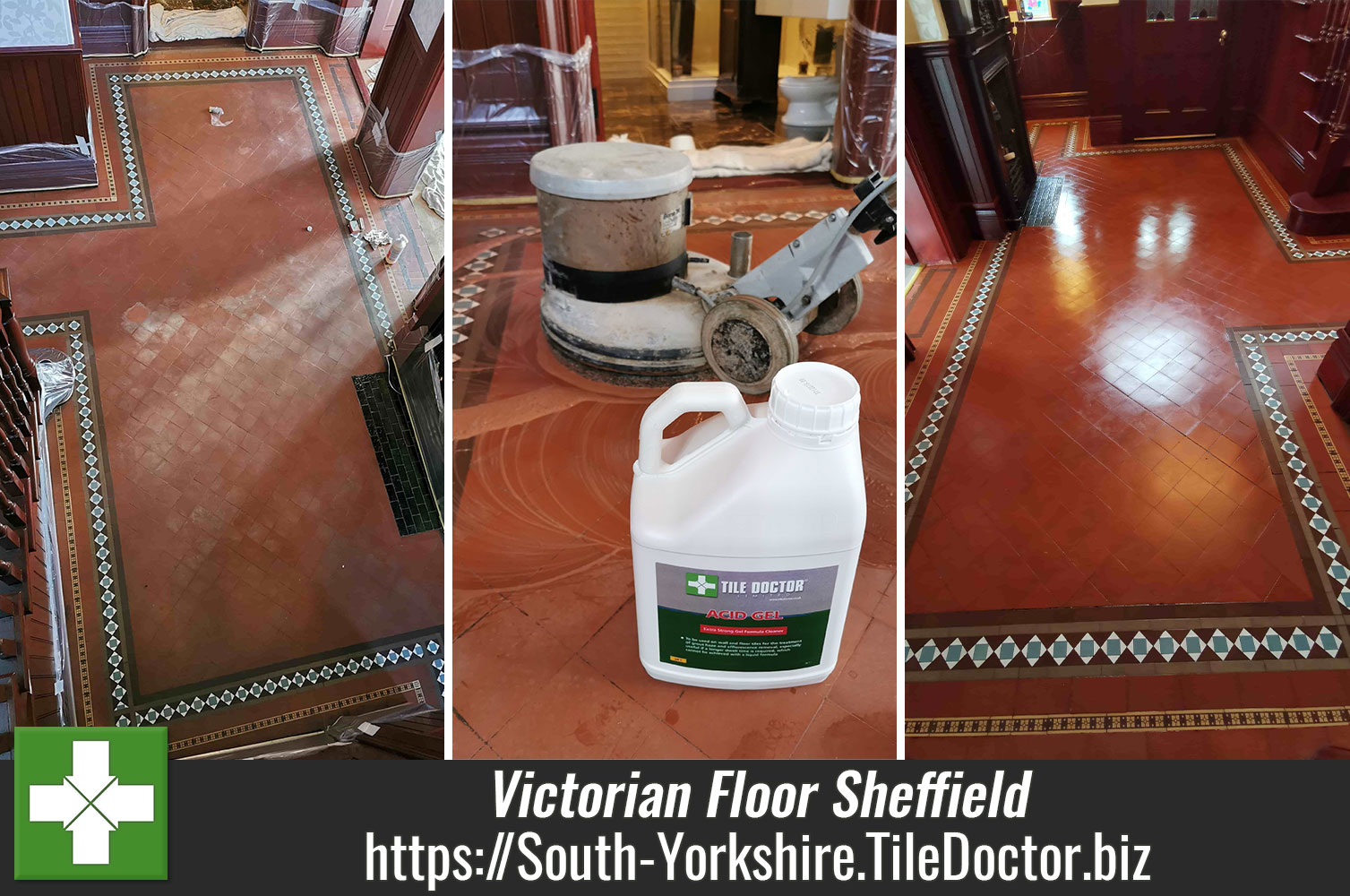 Efflorescence Issues Resolved with Acid Gel on Victorian Hallway Tiles in Sheffield