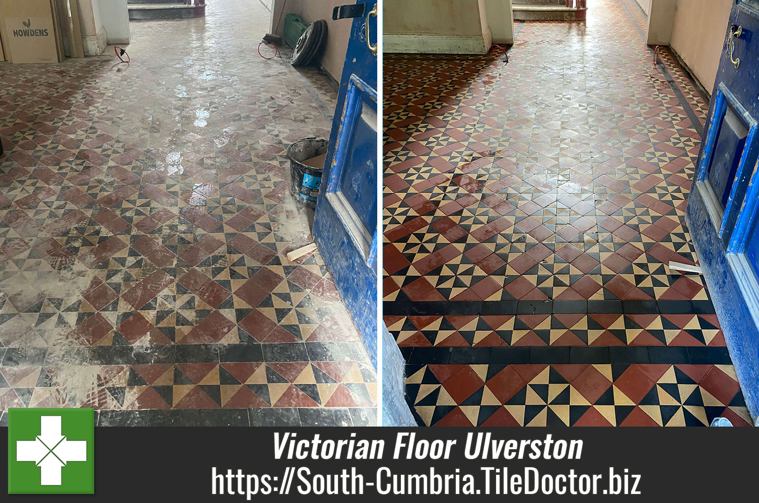 The benefits of Acid Washing Victorian floor tiles in South Cumbria