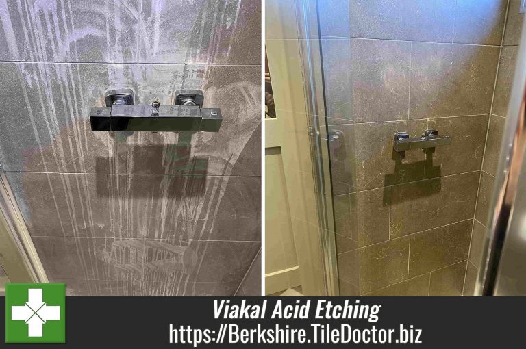 Using Small Diamond Pads to Remove Acid Etching from Limestone Shower