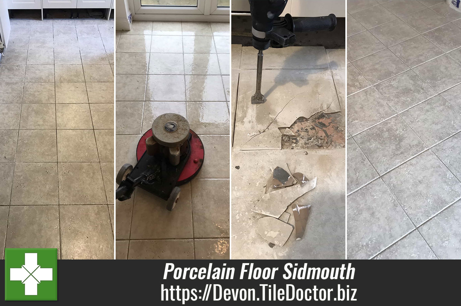 Cleaning up Porcelain Tile and Grout with Remove and Go in Sidmouth