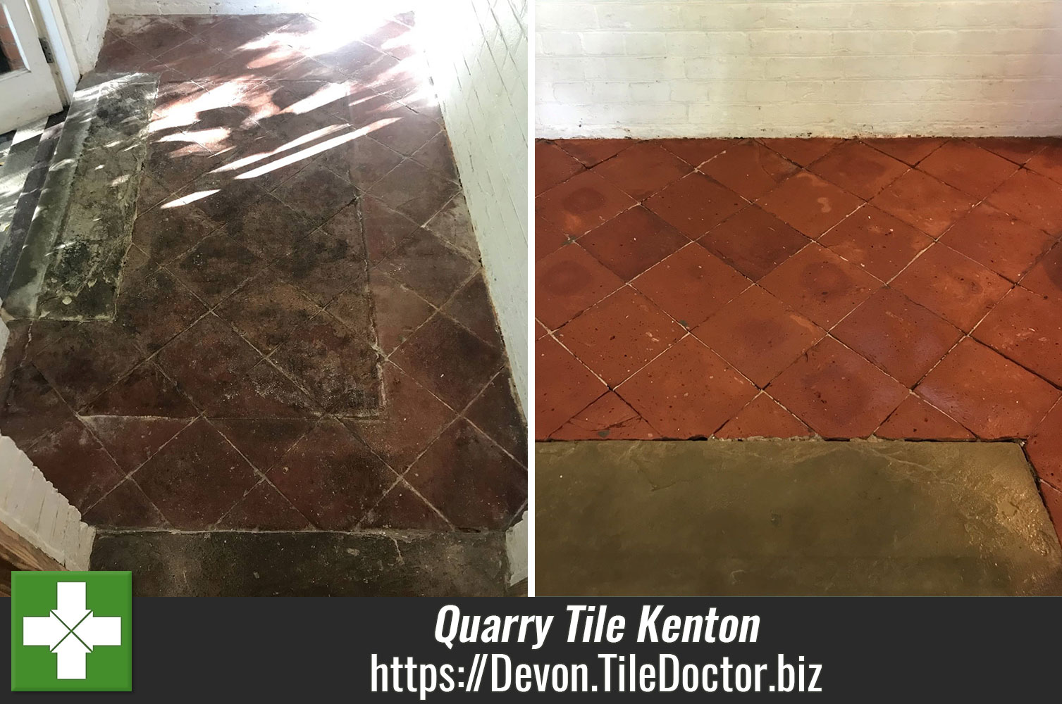 Deep Cleaning Old Quarry Tiles in Devon with Tile Doctor Remove and Go