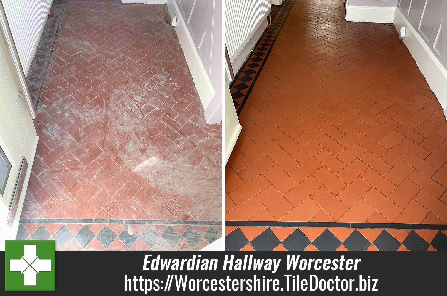 Using Acid Gel to counter Efflorescent Salts on a Edwardian floor in Worcester