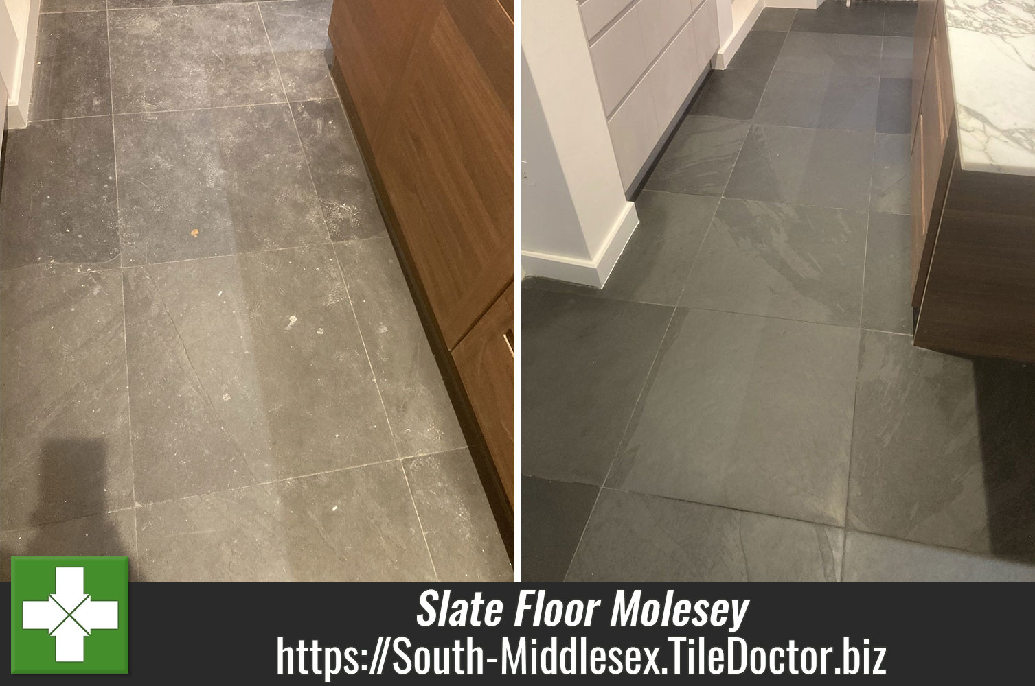 Combining Pro-Clean and Remove & Go to Remove Paint and Plaster from Slate Tiles in Middlesex