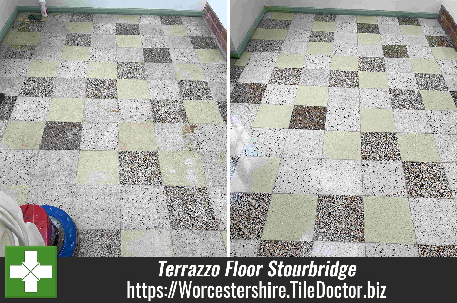Sealing Terrazzo Flooring with Tile Doctor Colour Grow in Stourbridge