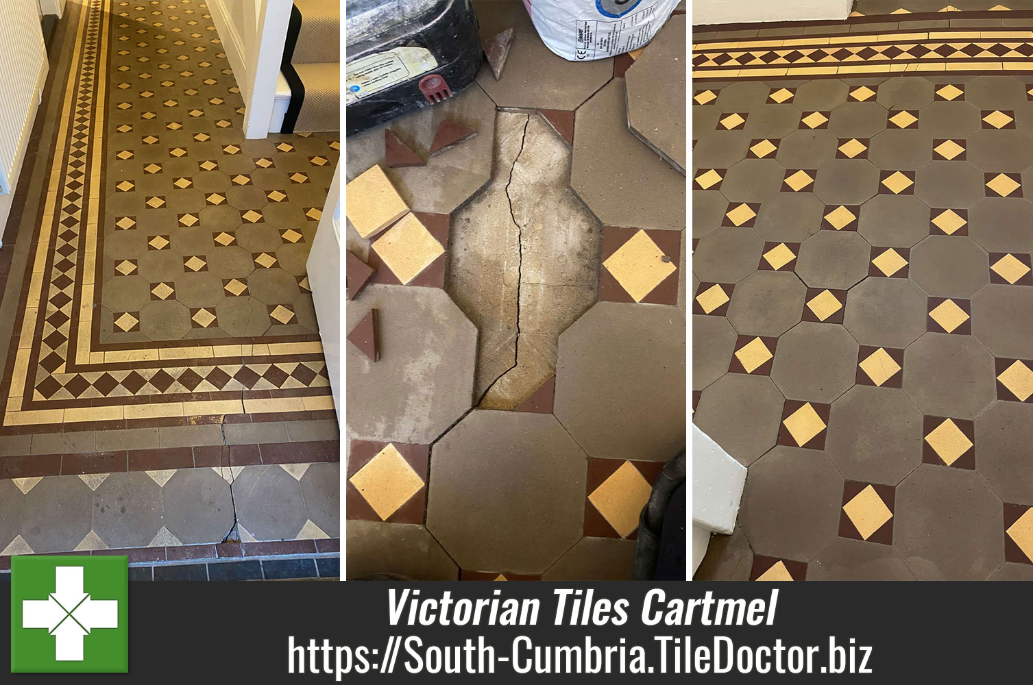 Opening the Pores on Victorian Clay Tiles with Diamond Hand Blocks in Cartmel