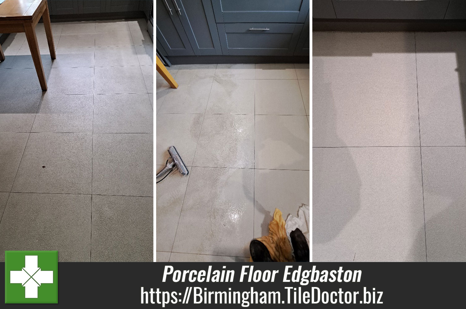 Deep Cleaning Porcelain Tiles using Remove and Go Combined with Remove and Go in Birmingham