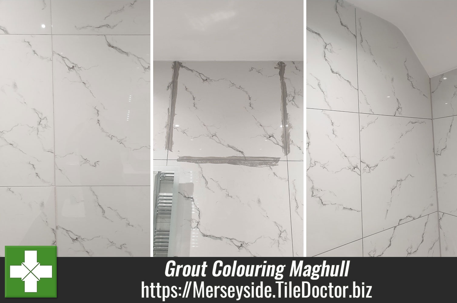 Achieving Uniform Wall Grout Colour with a Tile Doctor Grout Colourant in Merseyside