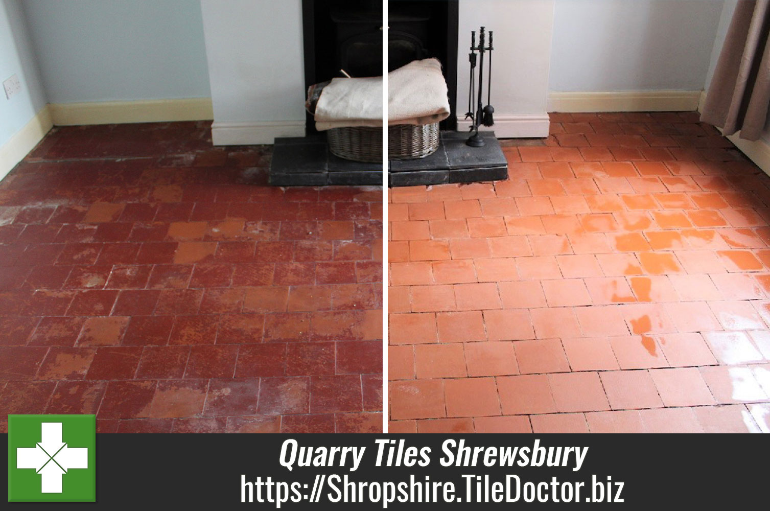 Removing Tile Paint from Quarry Tiles with Remove and Go in Shrewsbury