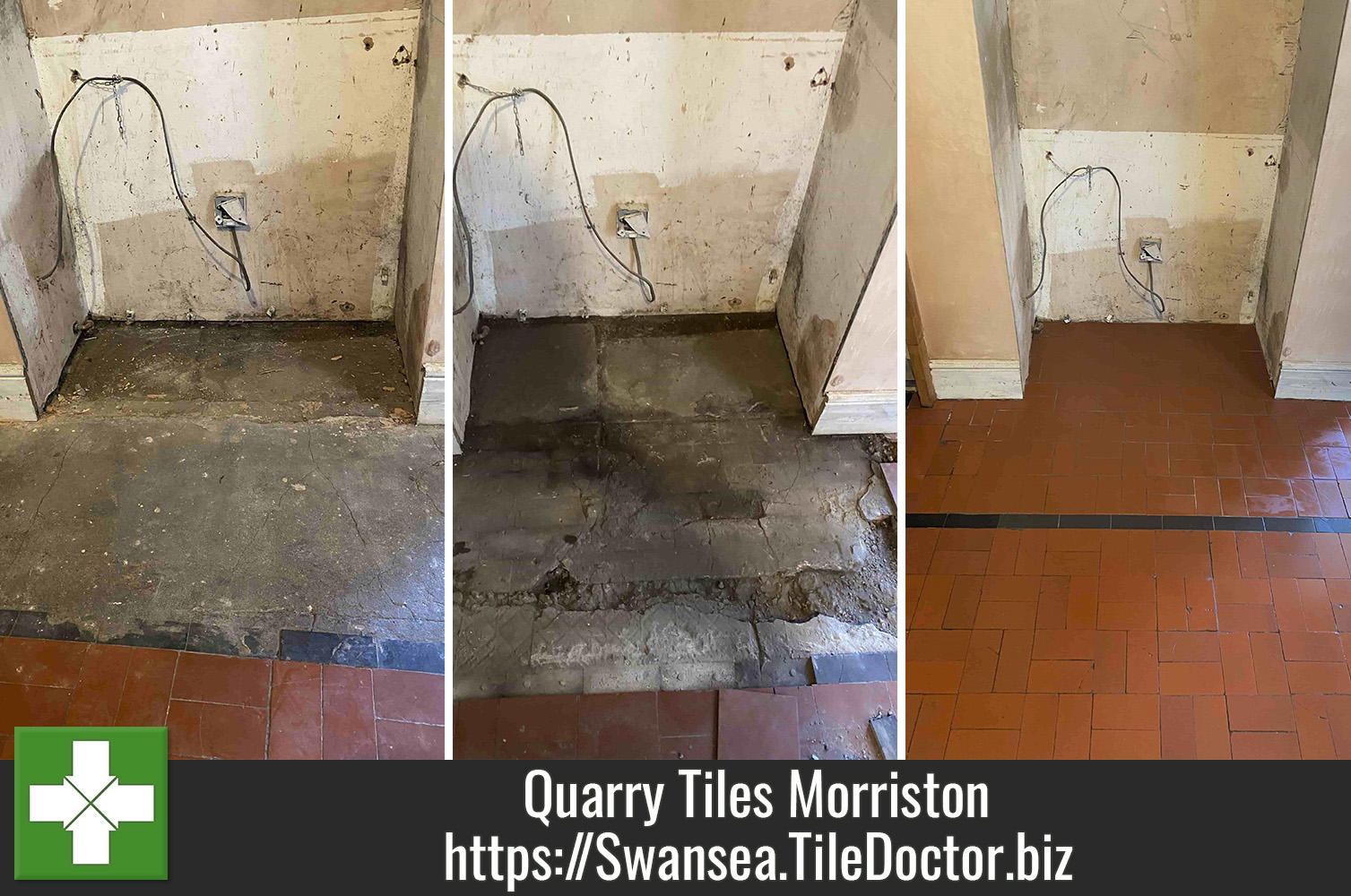 Removing Paint from Quarry Tiles in Swansea with Tile Doctor Remove and Go