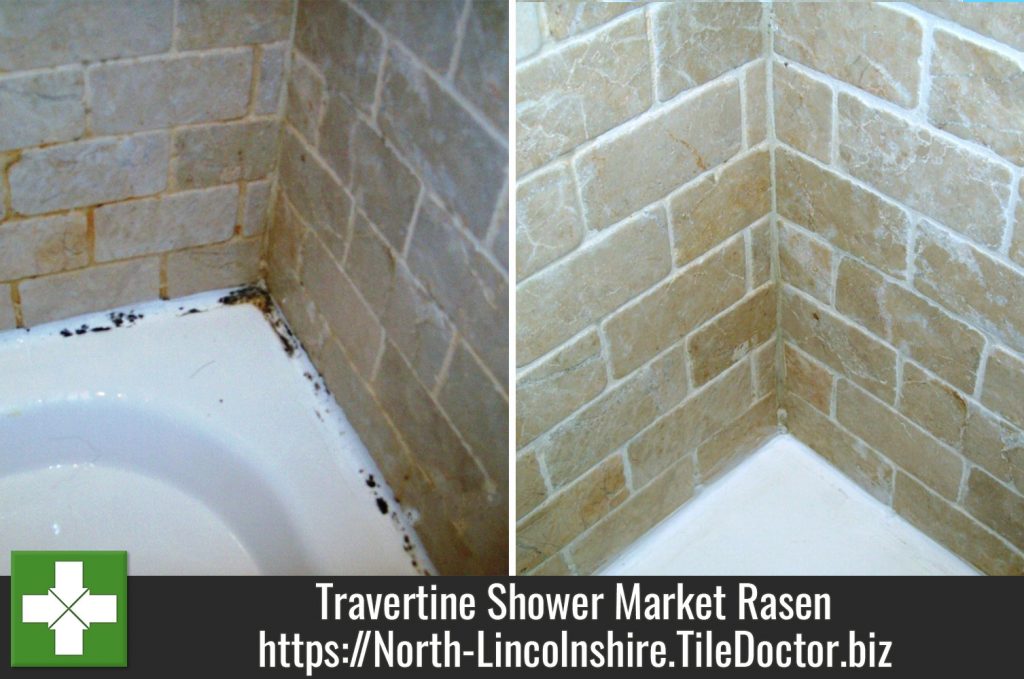 Cleaning Shower Grout with Tile Doctor OxyGel in Market Rasen Tile