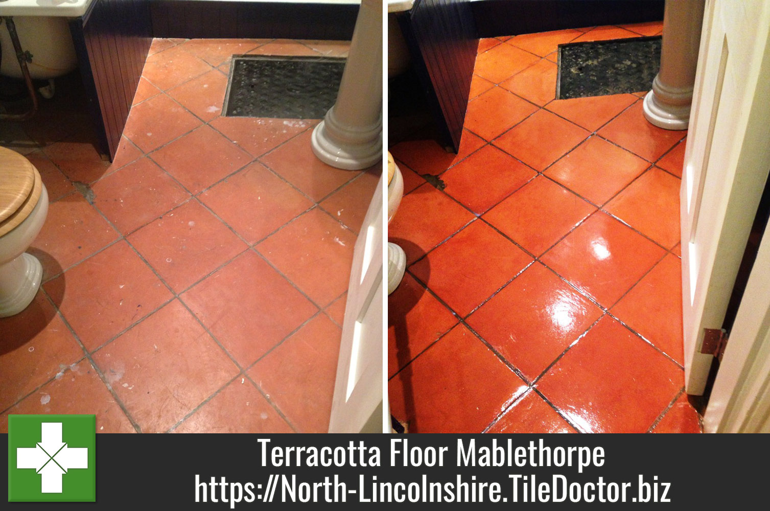 Nanotech HBU Remover used with Pro-Clean to create a Potent Terracotta Cleaning in Mablethorpe Lincolnshire