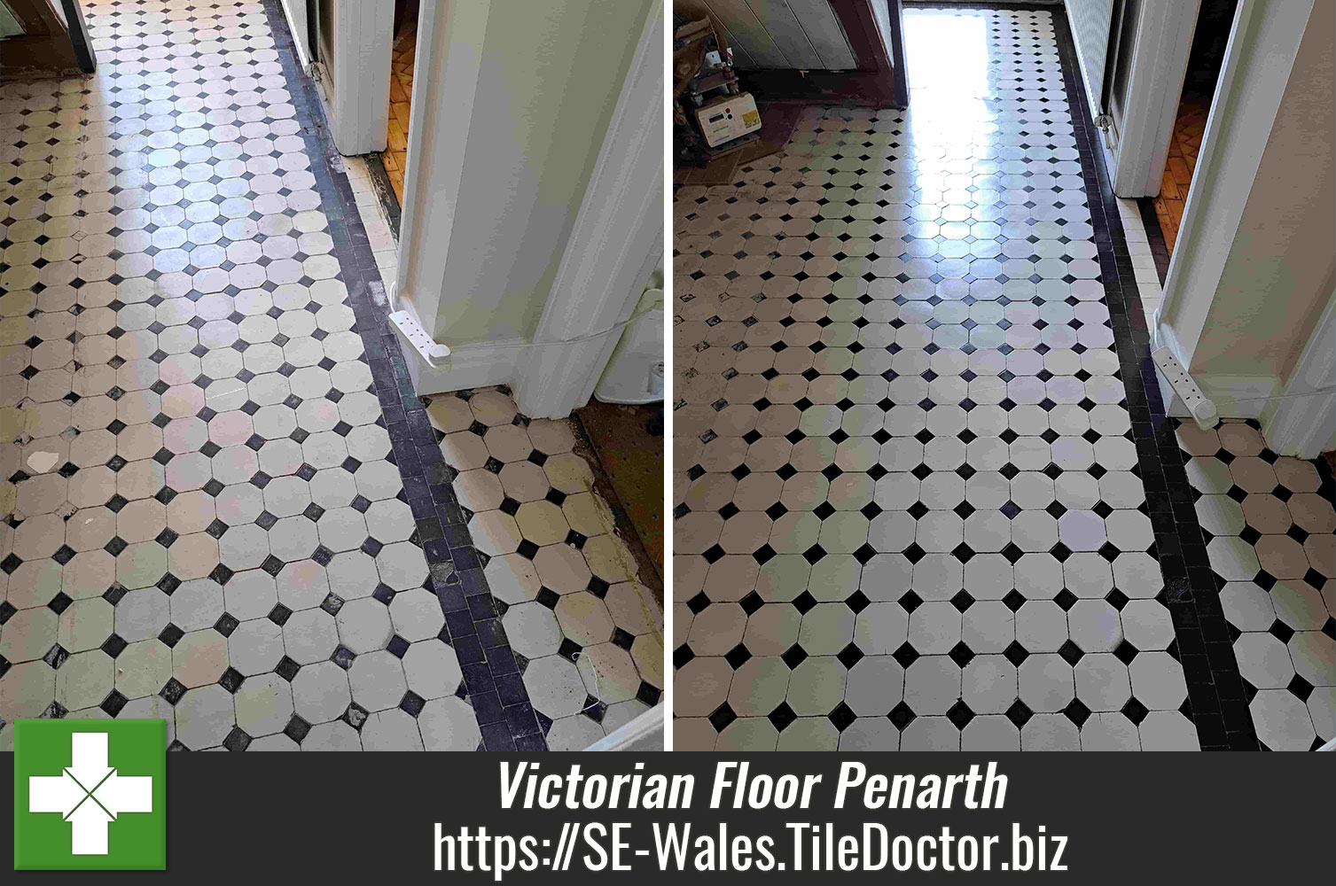 Tile Doctor Colour Grow chosen to Seal Victorian Tiles in Penarth due to its breathability