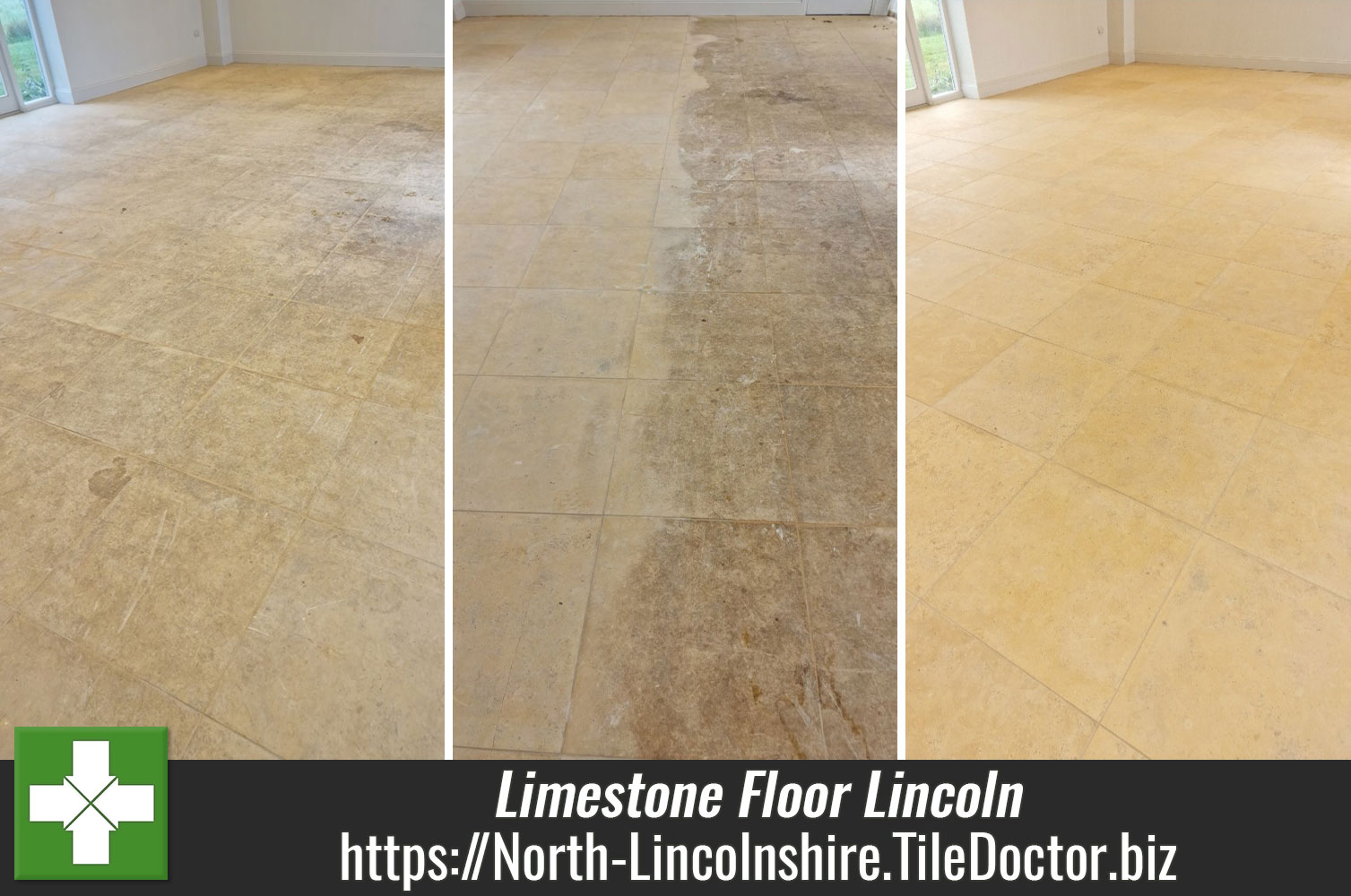 Using Tile Doctor Pro-Clean to Deep Clean Old Limestone Flooring in Lincoln