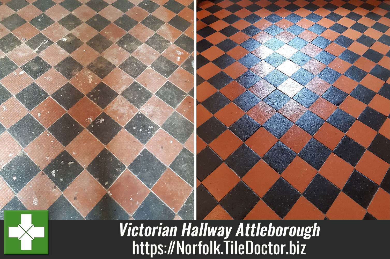 Stained Victorian Hallway Floor Renovation Attleborough