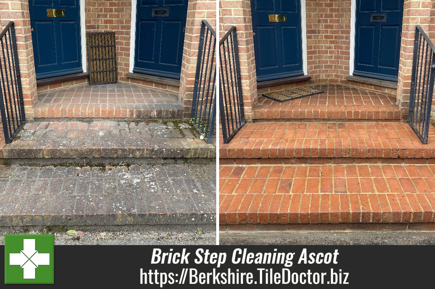 Rejuvenating Tired Brick Steps with Tile Doctor Brick and Patio Cleaner in Ascot Berkshire