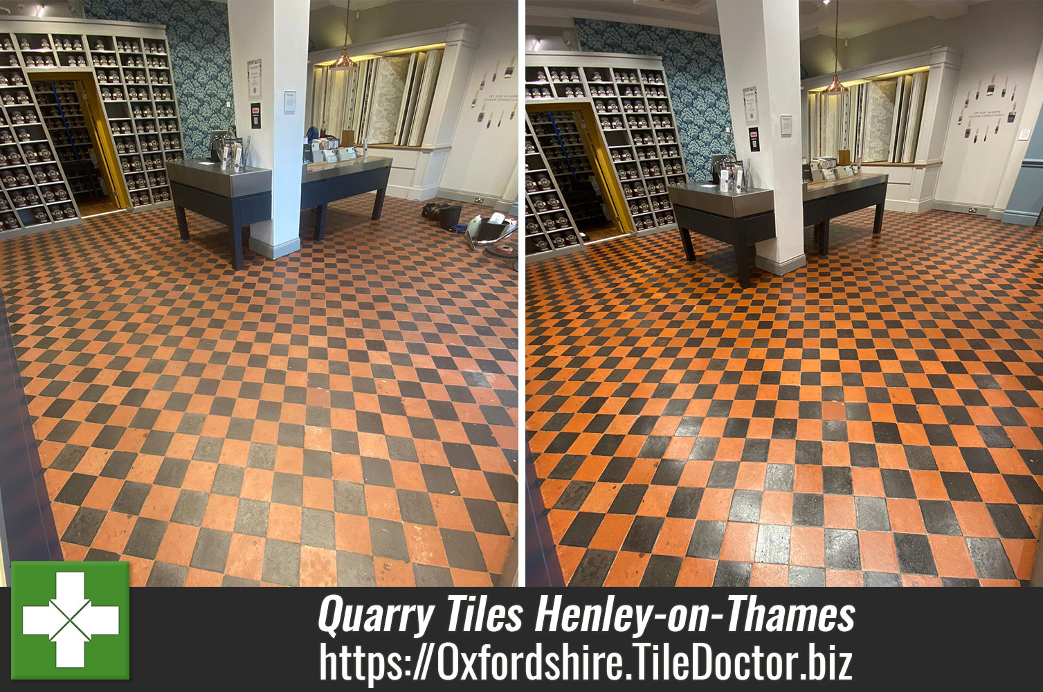 Quarry Tiled Shop Floor Renovation Henley-on-Thames