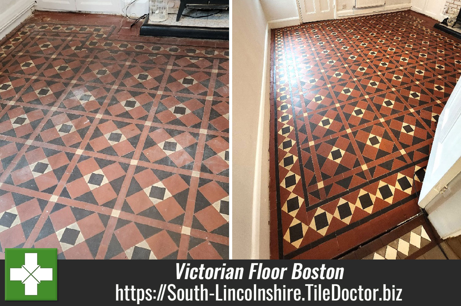 Tile Doctor Colour Used to Protect and Improve Victorian Floor Tiles in Boston Lincs