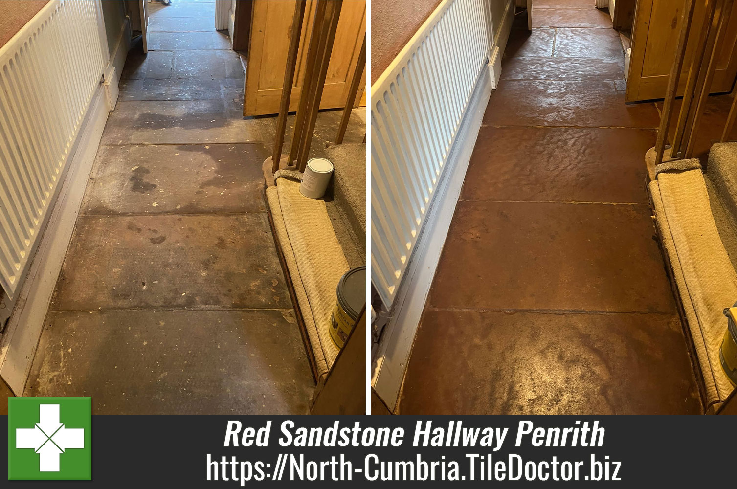 Using Milling Pads to Restore a Flood Damaged Sandstone Floor in Penrith