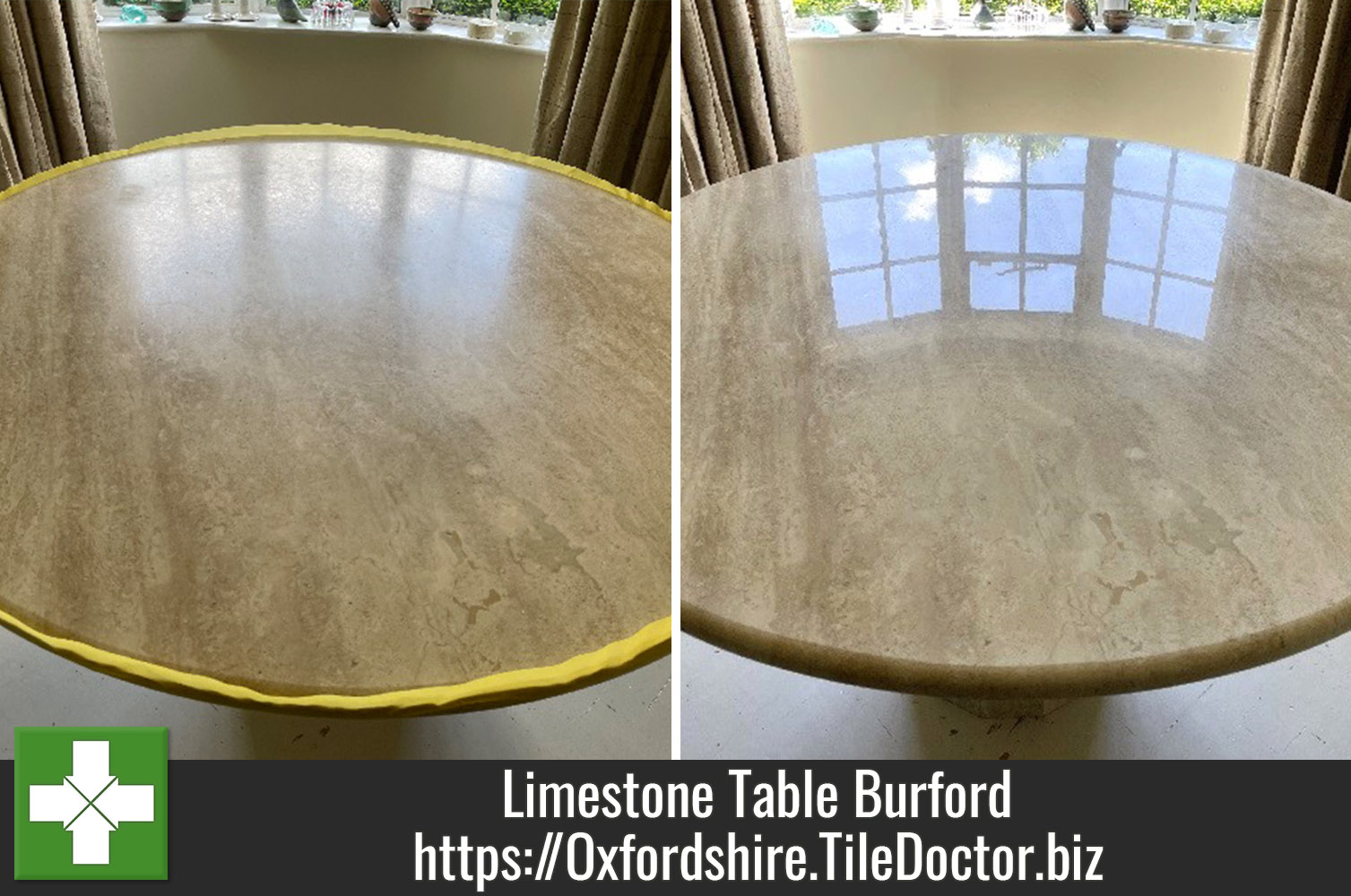 Limestone Table Polishing Burford Oxfordshire
