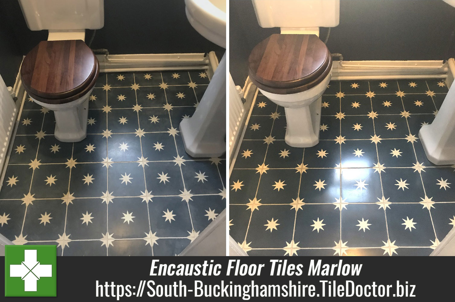 Removing Stains from Encaustic Floor Tiles in Marlow Bucks