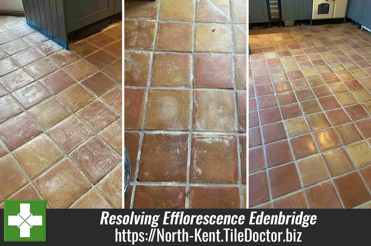 Efflorescent Stained Terracotta Floor Renovation Edenbridge
