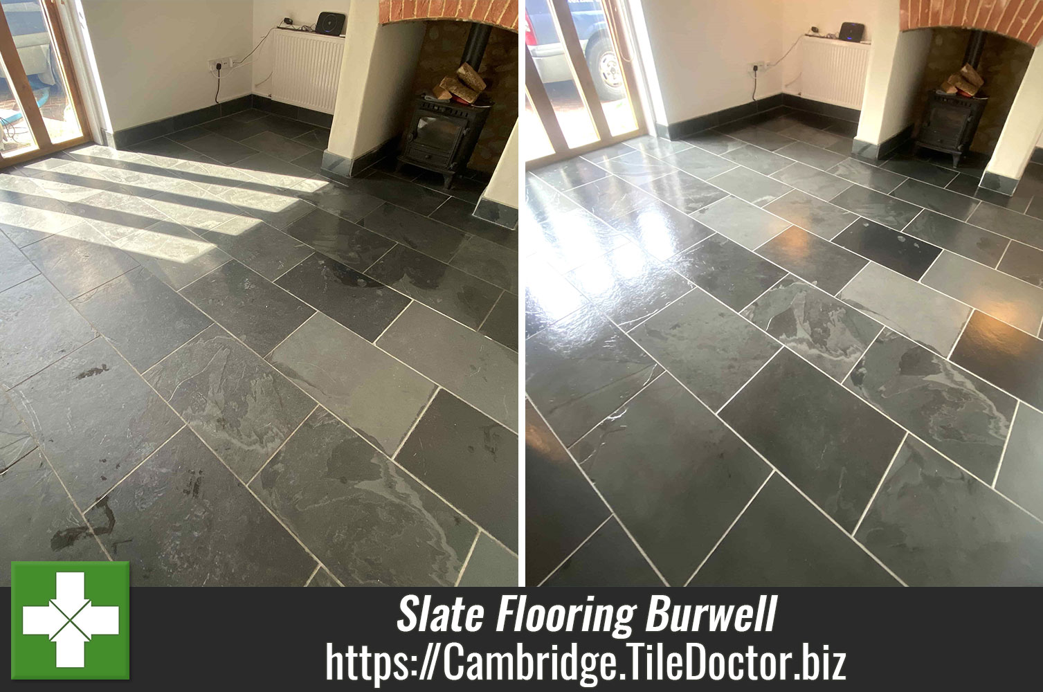 Slate Floor Cleaning and Sealing Burwell