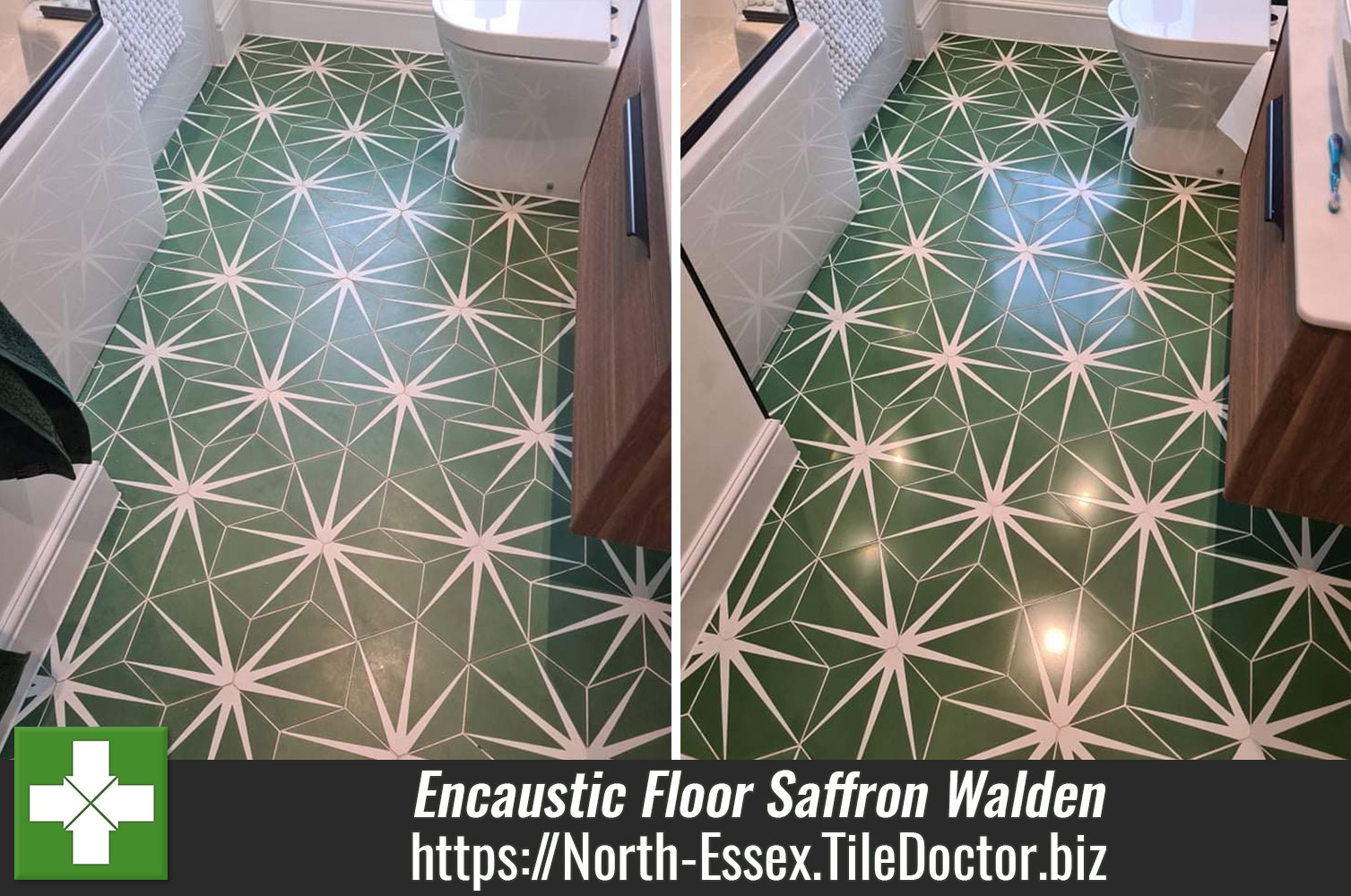 Encaustic Tiled Bathroom Floor Renovation Saffron Walden