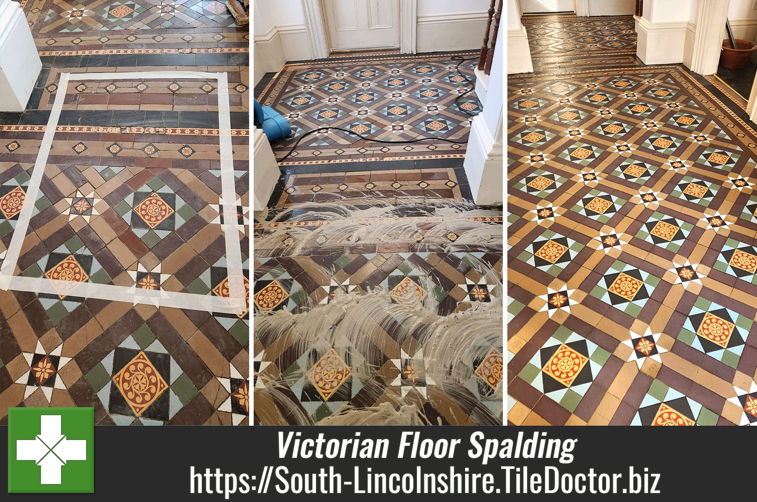 Minton Hollins Victorian Floor Restoration Spalding