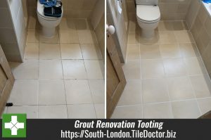 Bathroom Floor Grout Restoration in Tooting SW17